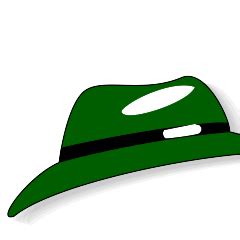 Green Fedora hat vector clip art | Public domain vectors