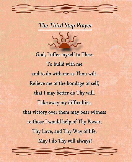 "Third Step Prayer" Photographic Print by Delights | Redbubble