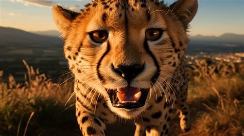 Cheetah Running in African Wild Animal Photography, Generative Ai ...