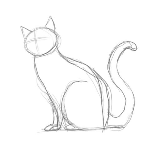 cat sitting drawing tutorial - Freida Gist