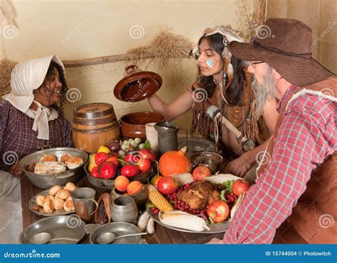 Thanksgiving Pilgrim Dinner Stock Images - Image: 15744004