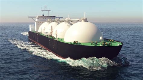 LNG tanker floating in the ocean Motion Background - Storyblocks