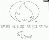 Paris 2024 Paralympic Logo coloring Page Printable Game sketch template