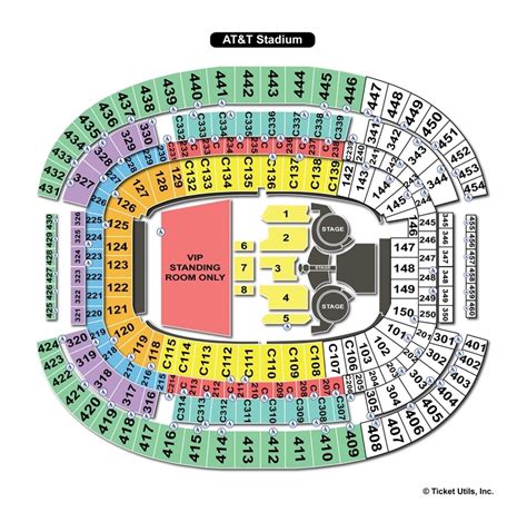 Att Stadium Seating Map - Maping Resources