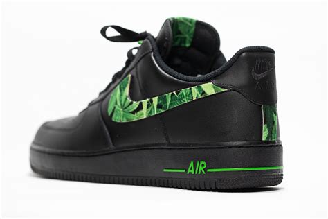 Nike Air Force 1 Black Custom 'Kushies' Edition w/ Custom Insoles