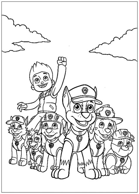 Paw Patrol Printable Mask Coloring Pages Sketch Coloring Page