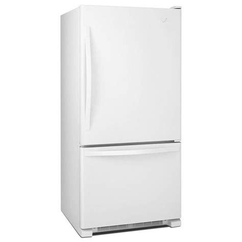 Whirlpool 22.07-cu ft Bottom-Freezer Refrigerator with Ice Maker (White) ENERGY STAR in the ...