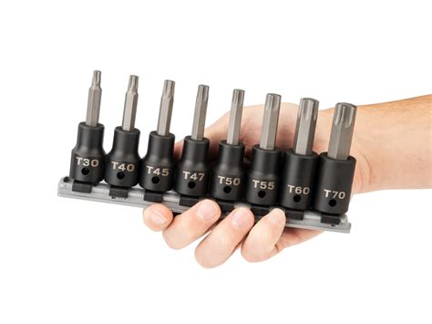 1/2 Inch Drive Torx Impact Bit Socket Set (8-Piece) | TEKTON® | SIB92102