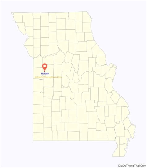 Map of Holden city, Missouri - Thong Thai Real