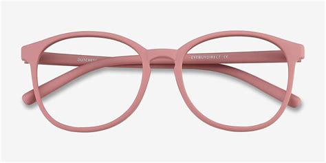 Dutchess - Round Matte Pink Frame Glasses For Women | EyeBuyDirect ...