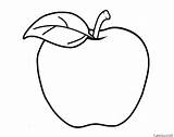 A Apple Coloring Pages sketch template