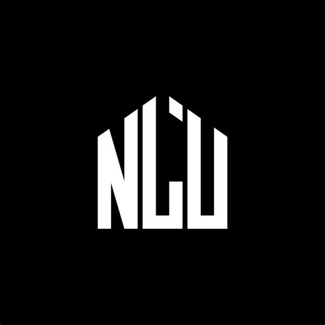 NLU letter logo design on BLACK background. NLU creative initials ...