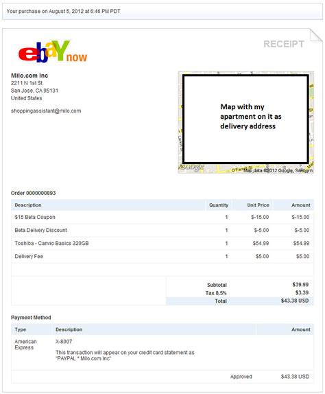 ebay Now receipt | Rakesh A | Flickr