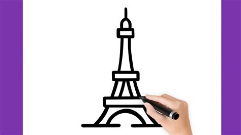 COMO DIBUJAR LA TORRE EIFFEL MUY FACIL