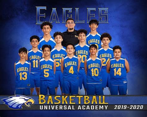 2019-20 Boys Middle School Basketball Team Poster