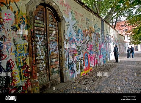 John Lennon Wall Prague FOR EDITORIAL USE ONLY Stock Photo - Alamy