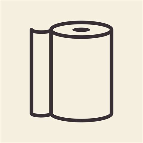 line hipster toilet paper roll logo design vector graphic symbol icon ...