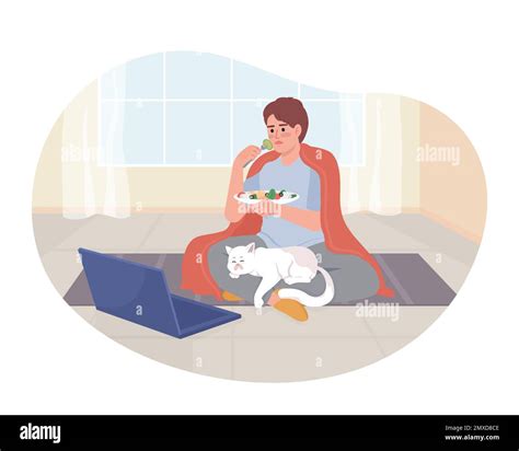 Binge watching tv series 2D vector isolated illustration Stock Vector Image & Art - Alamy