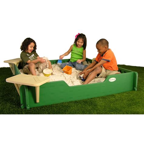 Sandlock Square Sandbox with Cover & Reviews | Wayfair