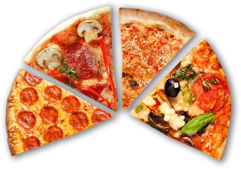 Pizza Background PNG - Four Slice of Assorted Pizza – Free Download