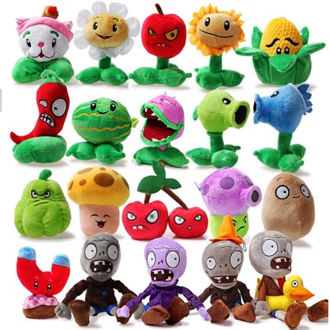 Cool 20pcs/lot PVZ Plants vs Zombies Pea Shooter Sunflower Squash Stuffed Plush Toy free ...