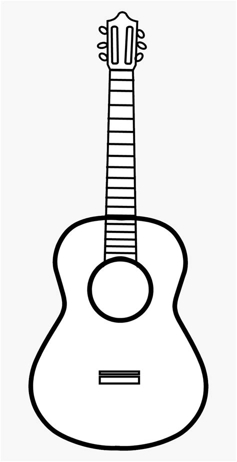 Acoustic Guitar Black And White Drawing