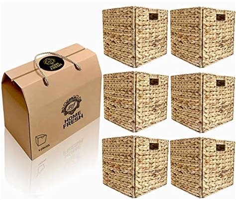 Home Fresh 6 Pack Baskets for Pantry Food Storage Organizer Basket ...