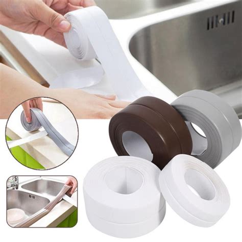 Bath & Kitchen Caulk Tape Sealant Strip, PVC Self Adhesive Tub and Wall ...