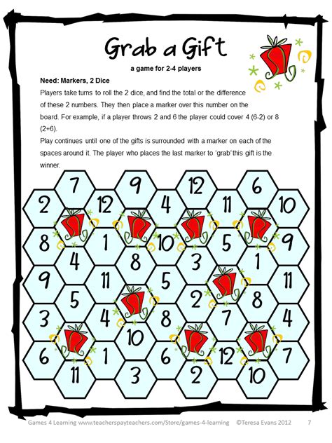 alternative games: Christmas Math Games