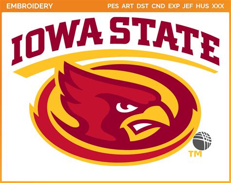 Iowa State Cyclones - College Sports Embroidery Logo in 4 sizes ...