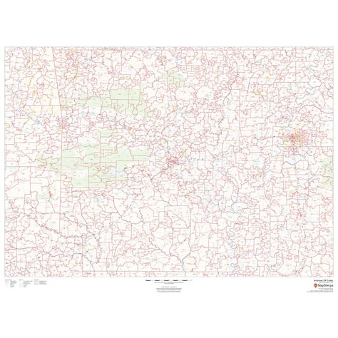 Arkansas - Zip Code Map by Map Sherpa - The Map Shop