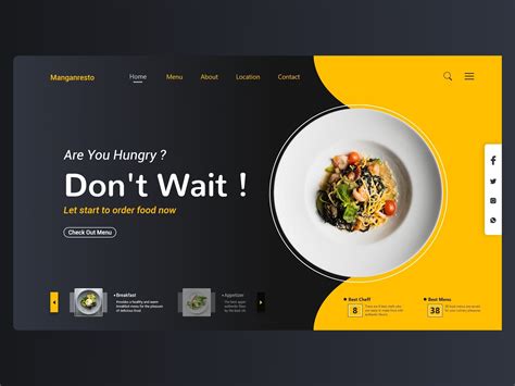 Concept of website restaurant design | Disenos de unas, Portafolio de diseño web, Diseño de ...