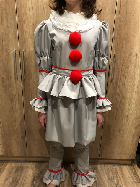 Pennywise Costume Pennywise the Clown Costume Pennywise 2017 It Costume Cosplay Halloween ...