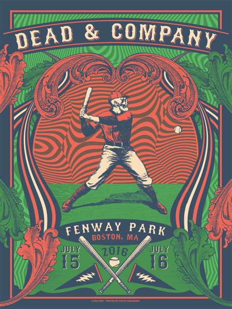 Dead and Company - 2016 Status Serigraph poster Boston Fenway