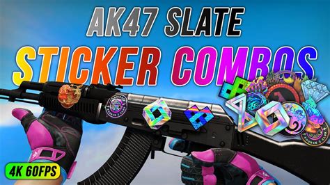 AK-47 Slate Sticker Combos 2023 - AK47 Slate Best Stickers CS:GO - YouTube