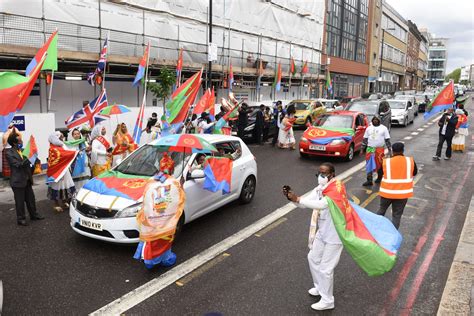 Eritrean Independence Day Car Parade Filled London with Bright Colours