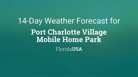 Port Charlotte Village Mobile Home Park, Florida, USA 14 day weather ...