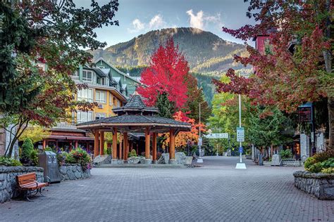 Nobody in Whistler village on a quiet autumn morning Photograph by Pierre Leclerc Photography ...