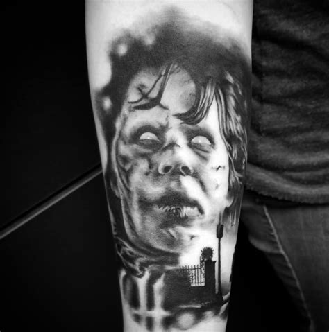 The Demon from the movie The Exorcist. #tattoos #tattooart #tattooer #tattoo #tattooartist # ...