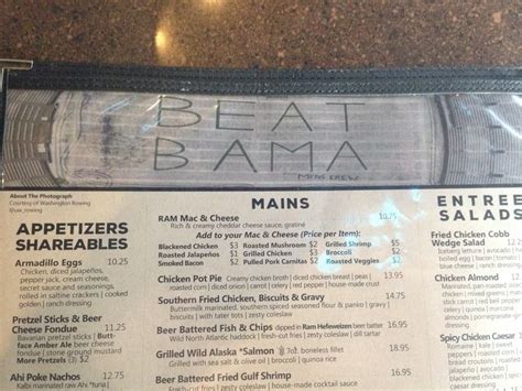 The Ram menus at Northgate | Blackened chicken, Grilled shrimp, Wedge salad