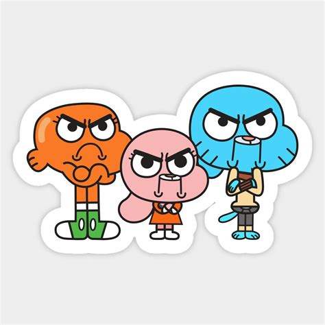 Gumball Darwin Anais by plushism in 2023 | Sticker design inspiration, Cute stickers, Gumball