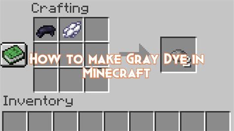 How to make Gray Dye in Minecraft - Pillar Of Gaming