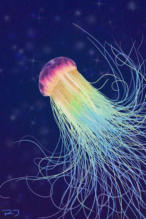 Rainbow Jellyfish by thepredator2q on DeviantArt