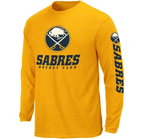 NHL Men's Long-Sleeve T-Shirt - Buffalo Sabres, Size: Large, Yellow ...