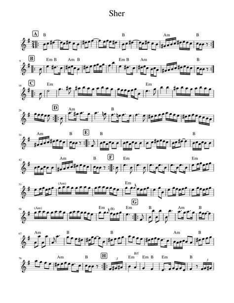 Sher Sheet music for Piano (Solo) Easy | Musescore.com