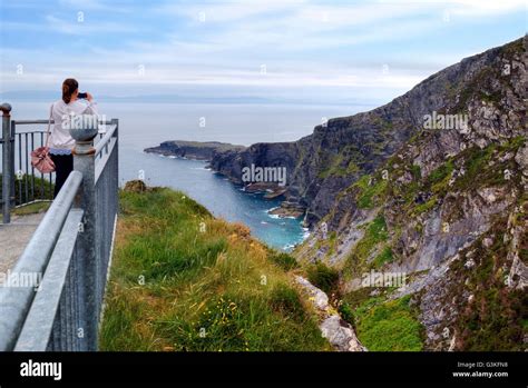 Valentia Island, Fogher Cliffs, Iveragh Peninsula, Skellig Ring, Kerry, Ireland, Europe Stock ...