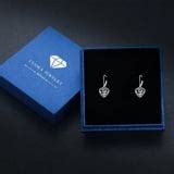 AOVEAO Heart Leverback Earrings 925 Sterling Silver Tree of Life Dangle Earrings 18K White Gold ...