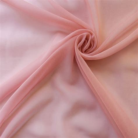 Chiffon Fabric Dusty Rose, by the yard - Fabric Direct