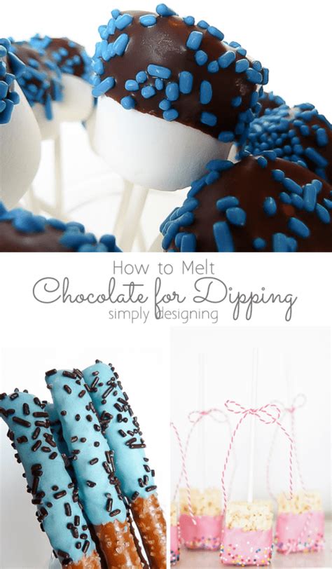 How to Melt Chocolate for Dipping - Simply Designing with Ashley