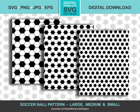 Soccer Ball Pattern SVG Svg Png Pdf Jpg Sports Instant - Etsy